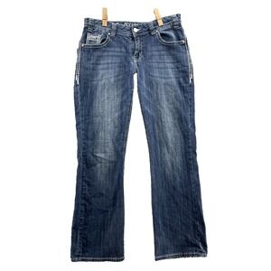 Rock & Roll Jeans Women 31x30* Relaxed Mid Bootcut Western Y2k Cowgirl Rodeo 90s